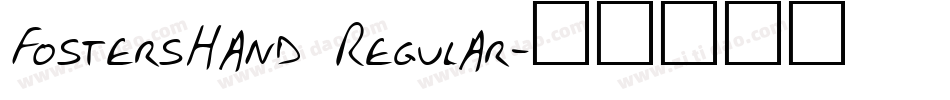 FostersHand Regular字体转换